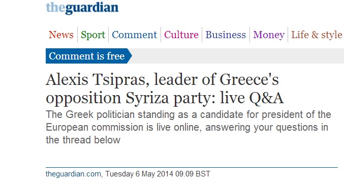 The Guardian's Q&A with Alexis Tsipras